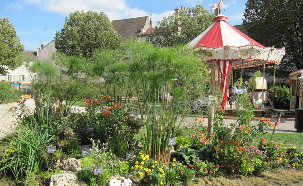 Beaune : Rivière sèche, berges fleuries